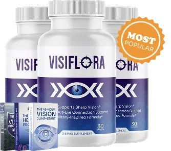 VisiFlora eye and gut wellness support supplement package