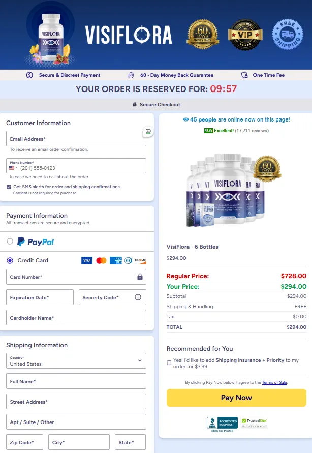 official-visiflora-order-page